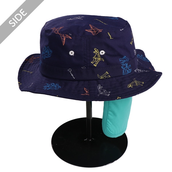 垂れ付きバケットハット（恐竜総柄）
