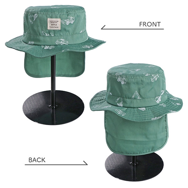 垂れ付きバケットハット（はたらくくるま）