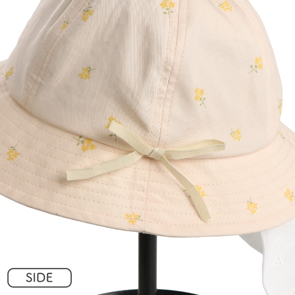 垂れ付きハット（小花柄）