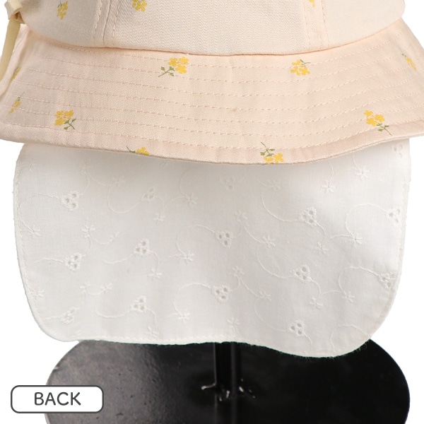 垂れ付きハット（小花柄）