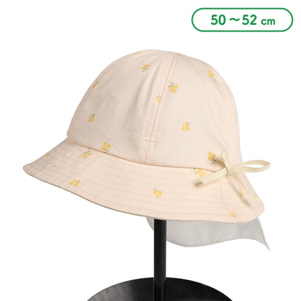 垂れ付きハット（小花柄）