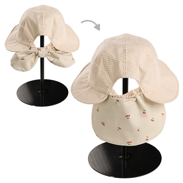 垂れ付きハット（さくらんぼ）