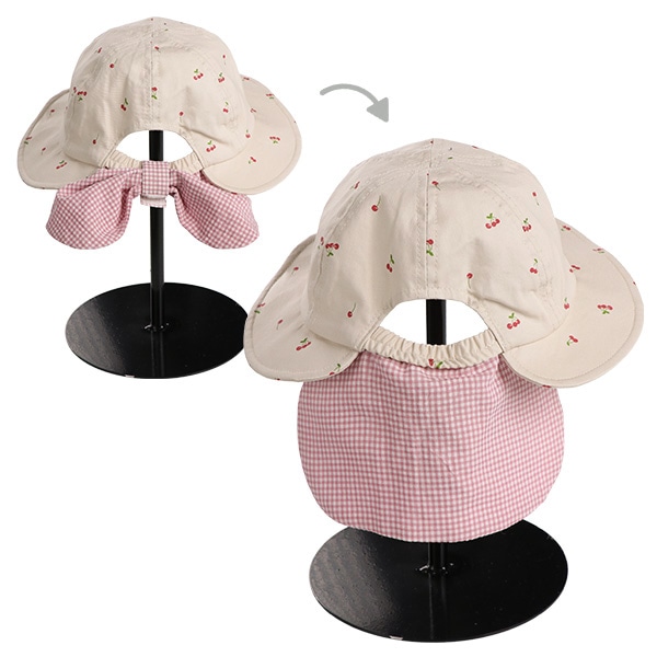 垂れ付きハット（さくらんぼ）