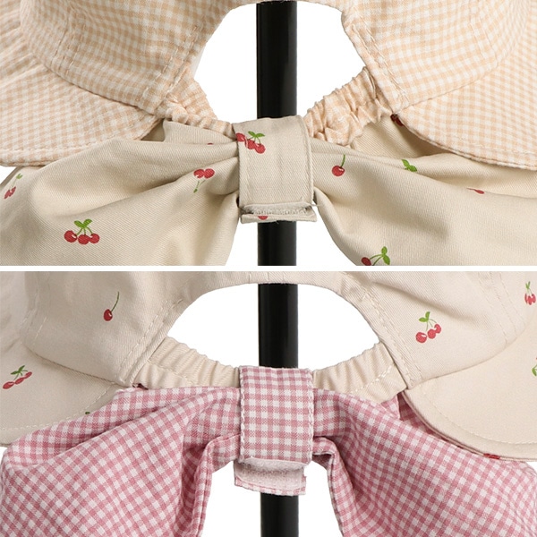 垂れ付きハット（さくらんぼ）