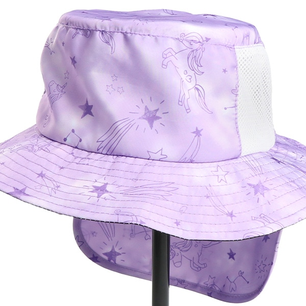 垂れ付きサイドメッシュ帽子（ユニコーン）