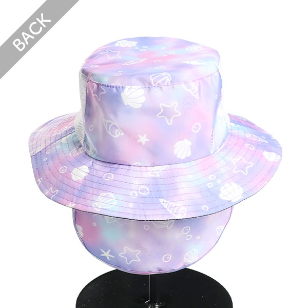 垂れ付きサイドメッシュ帽子（マリン）