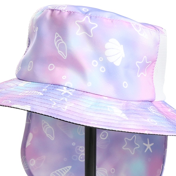 垂れ付きサイドメッシュ帽子（マリン）