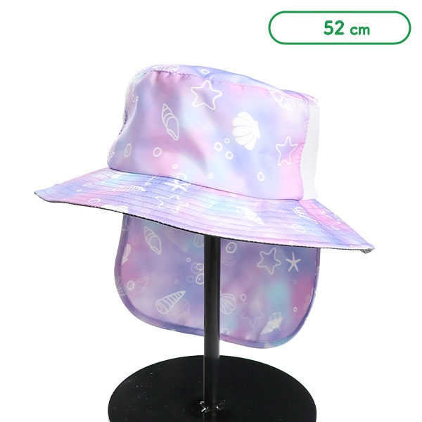 垂れ付きサイドメッシュ帽子（マリン）