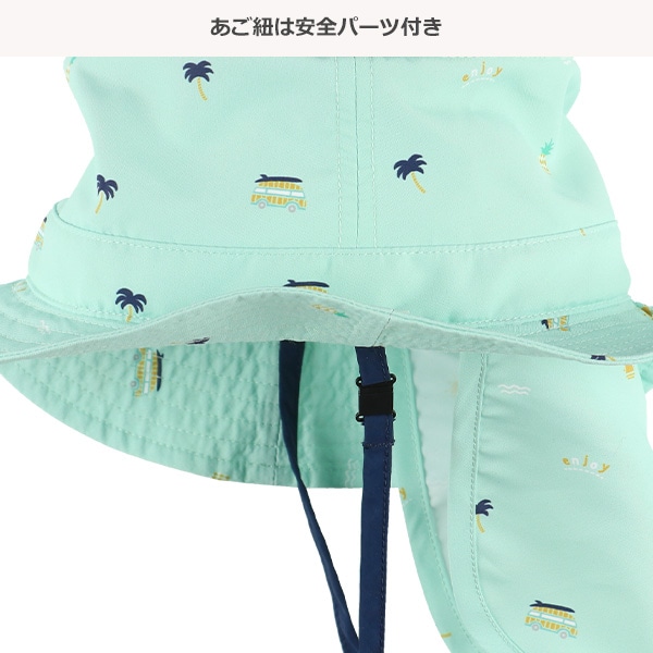 遮熱垂れ付きサファリハット（総柄）