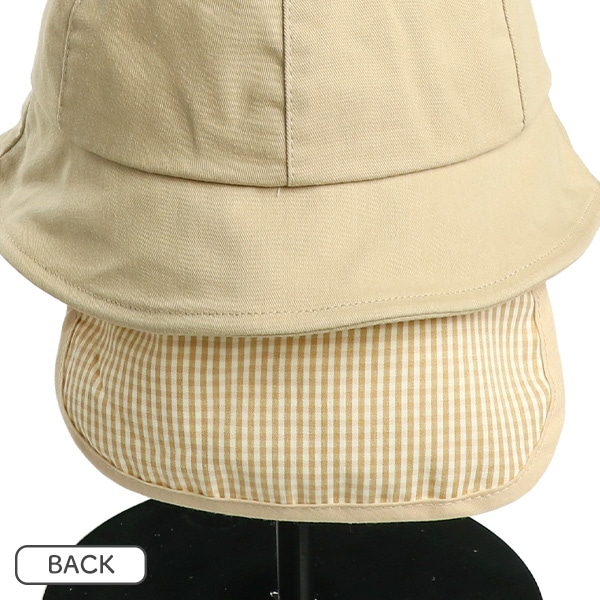 垂れ付きアニマル耳つば裏フェイスハット（くま・うさぎ）