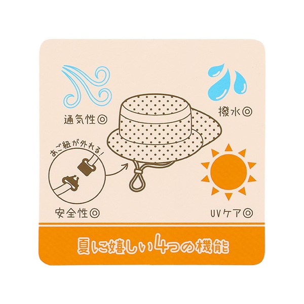 垂れ付きベンチレーションハット（総柄）