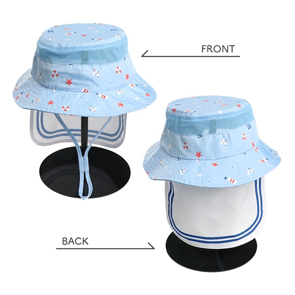 垂れ付きベンチレーションハット（総柄）