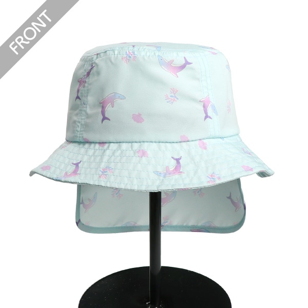 垂れ付きハット（イルカ総柄）