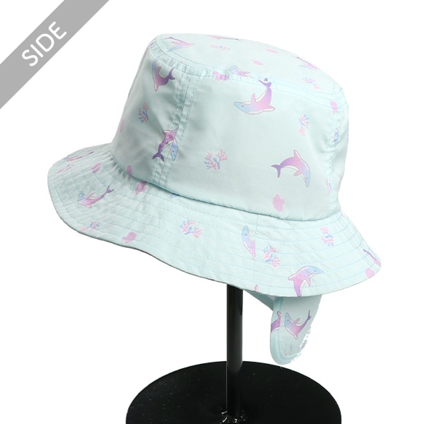 垂れ付きハット（イルカ総柄）