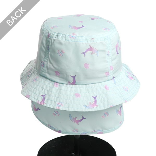 垂れ付きハット（イルカ総柄）