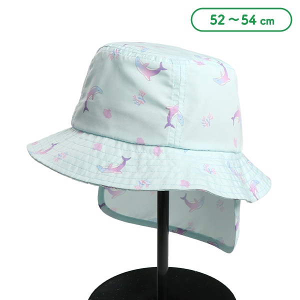 垂れ付きハット（イルカ総柄）