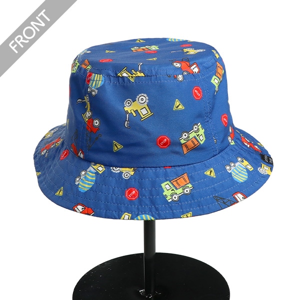 垂れ付きハット（くるま総柄）