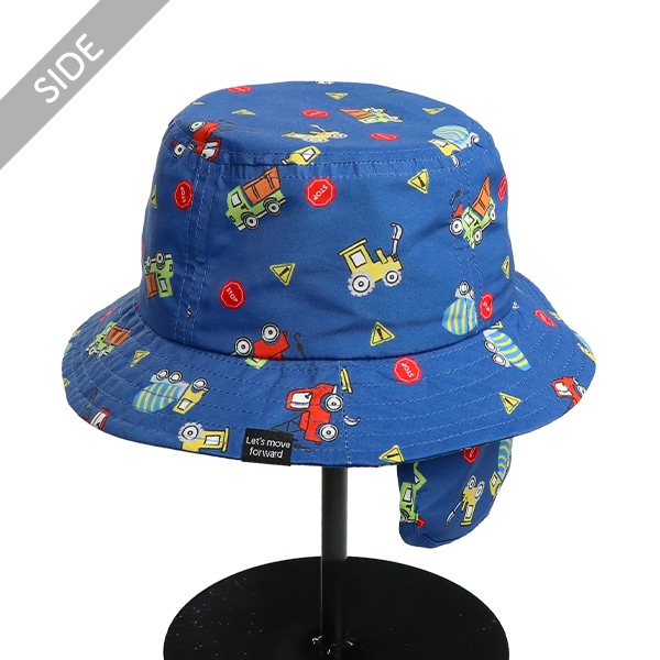 垂れ付きハット（くるま総柄）