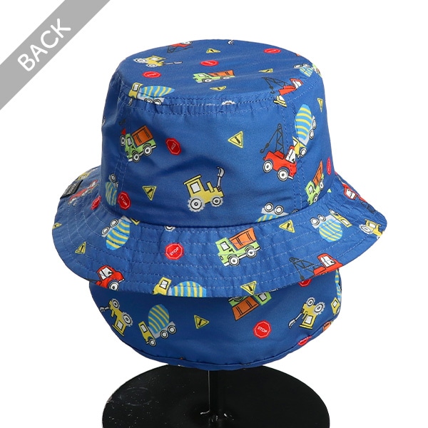 垂れ付きハット（くるま総柄）