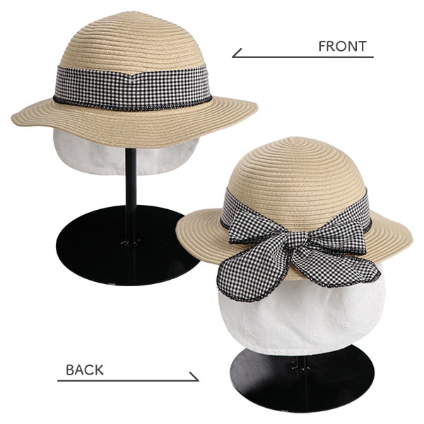 洗えるたためる垂れ付き帽子（太リボン）