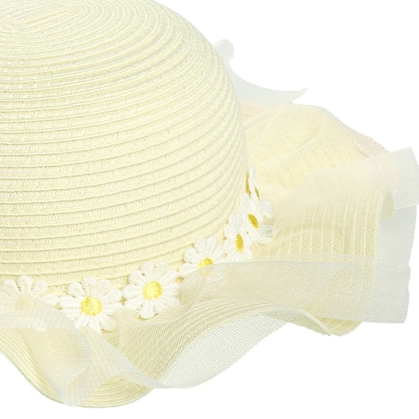 洗えるたためる垂れ付き帽子（チュール）