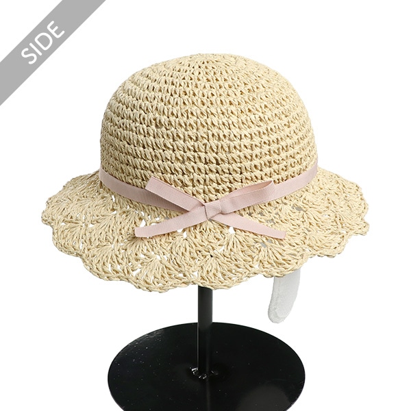 垂れ付き手編みキャペリン