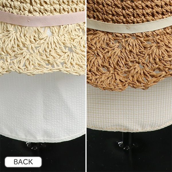 垂れ付き手編みキャペリン