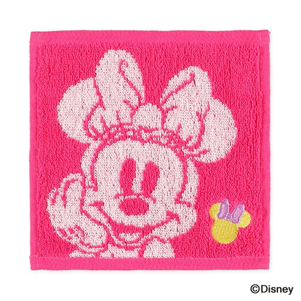 3枚組ジャガードミニタオル ワンポイント刺繍（ミニーマウス）