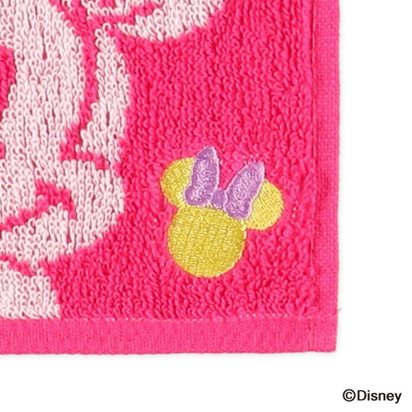 3枚組ジャガードミニタオル ワンポイント刺繍（ミニーマウス）