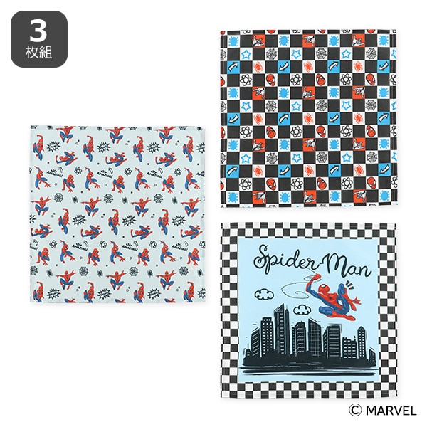 3枚組ランチクロス（スパイダーマン・チェッカー）