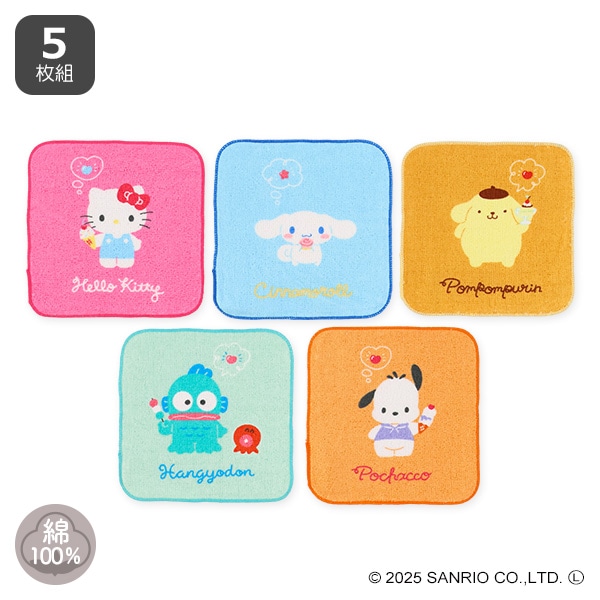 5枚組ミニタオル（サンリオキャラクターズ）