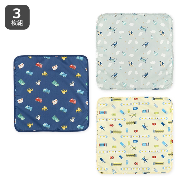 3枚組ランチクロス（のりもの）