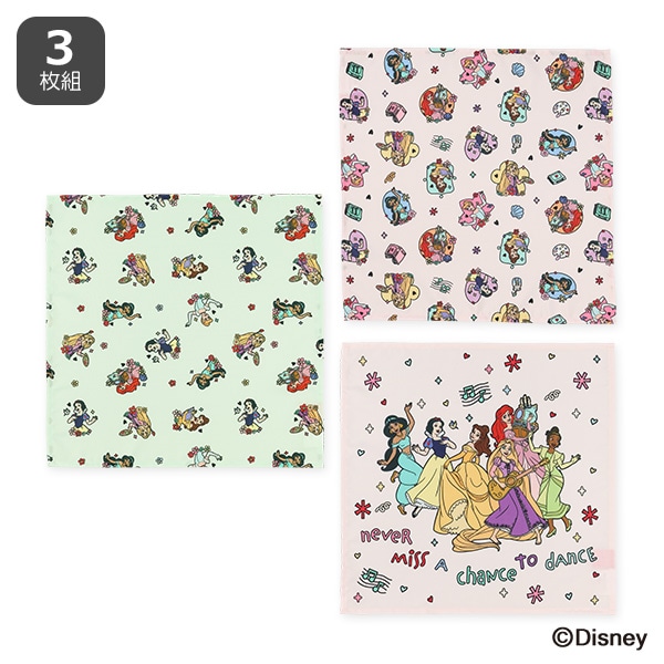 3枚組ランチクロス（ディズニープリンセス）