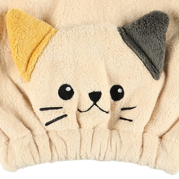 キャップタオル（三毛猫）
