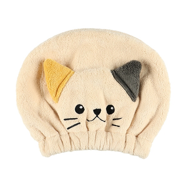 キャップタオル（三毛猫）