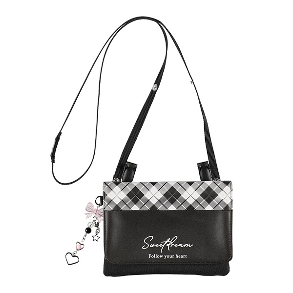 おでかけ移動ポケット（チャーム付きチェック）