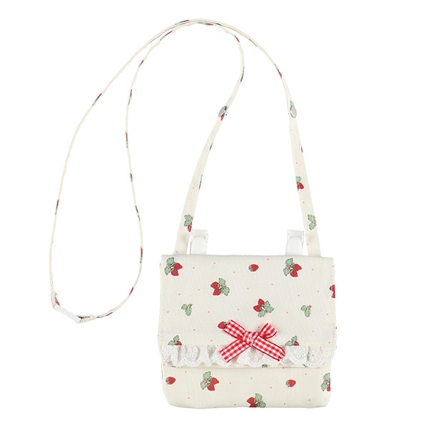 移動ポケット（いちごギンガムリボン）