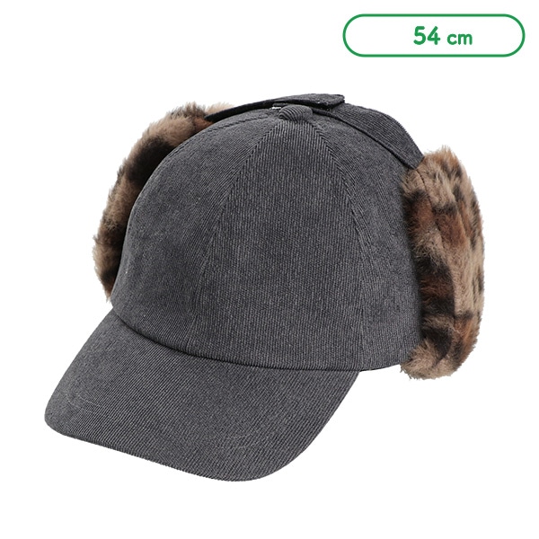 コーデュロイフライトキャップ（ヒョウ）