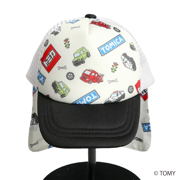 日除け付きメッシュキャップ（トミカ）