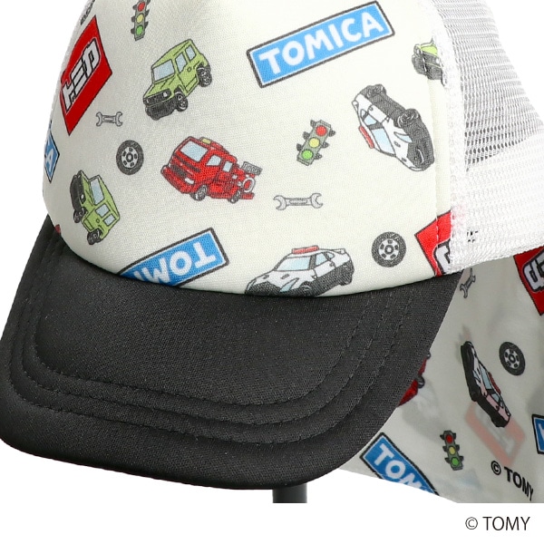 日除け付きメッシュキャップ（トミカ）