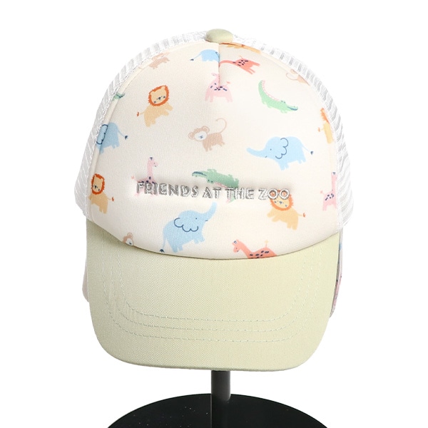 垂れ付きメッシュキャップ（アニマル柄）