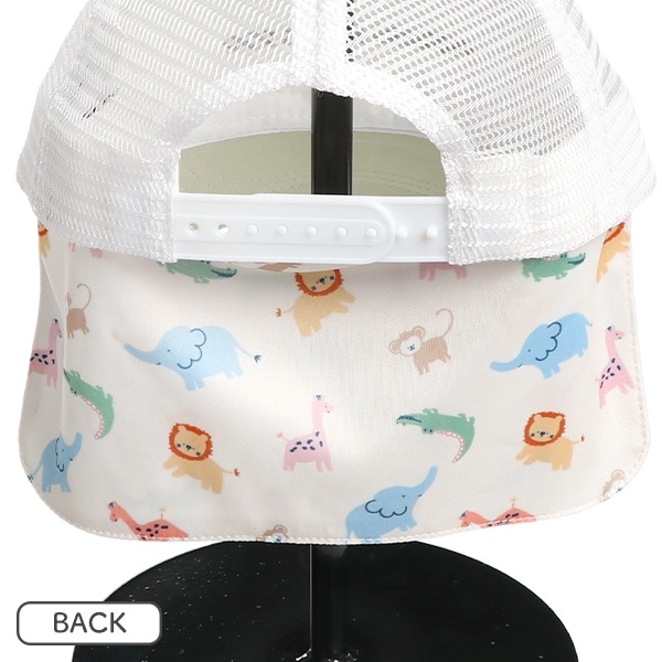 垂れ付きメッシュキャップ（アニマル柄）