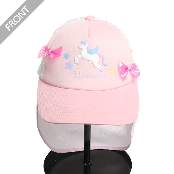 垂れ付きメッシュキャップ（リボンユニコーン）