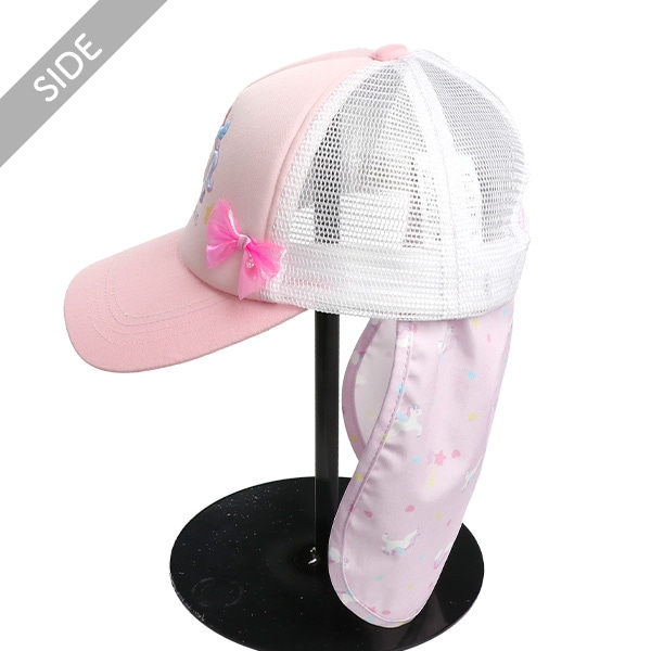 垂れ付きメッシュキャップ（リボンユニコーン）