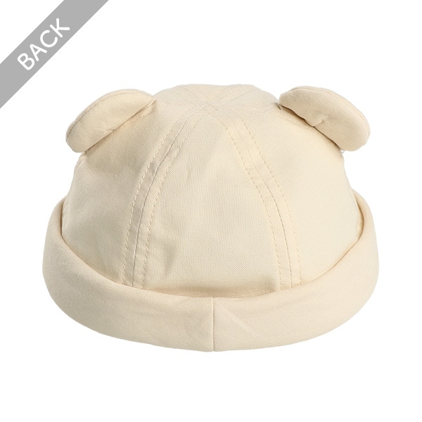 耳付きロール帽子（フェイス刺繍）
