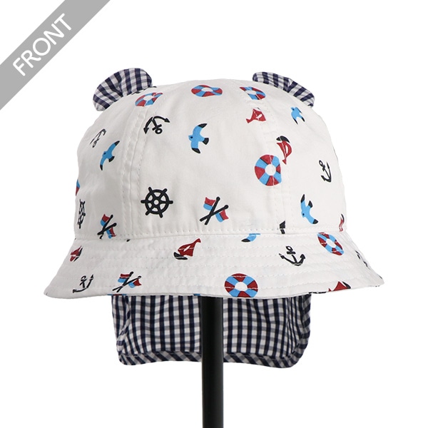 垂れ付き耳ありハット（マリン）