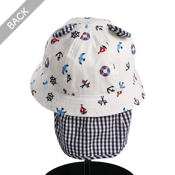 垂れ付き耳ありハット（マリン）