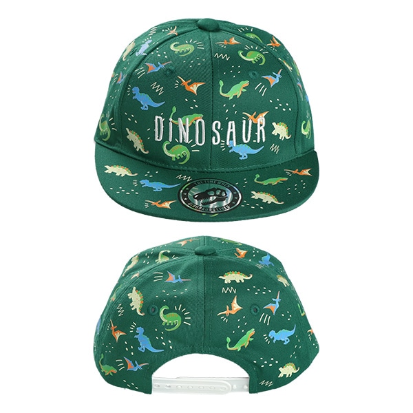 平つば帽子（恐竜総柄）