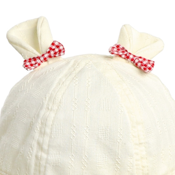 垂れ付き耳あり帽子（リボン）