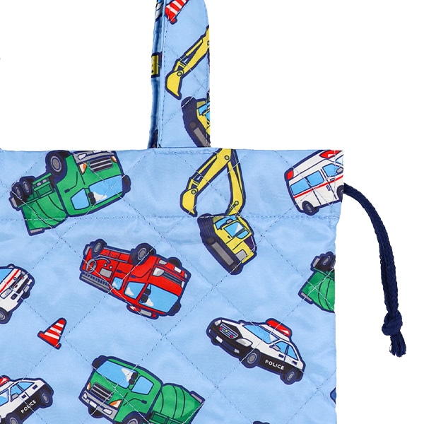 キルト巾着バッグ（くるま）